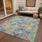 Homeroots 8' X 10' Beige Blue And Green Geometric Washable Indoor Outdoor Area Rug 609121 - alternate 3