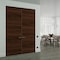 Sartodoors Hidden Double Doors, Planum 0010 Chocolate Ash Concealed Metal Frame 60" x 96" (2* 30x96) Left-hand PLANUM0010DMF-CA-60x96-LH-I - alternate 1