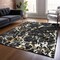 Homeroots 3' X 5' Black Ivory And Brown Striped Washable Indoor Outdoor Area Rug 600876 - alternate 2