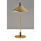 Homeroots 20" Black and Gold Metal Two Light Candlestick LED Table Lamp With Brass Cone Shade 524637 - alternate 4