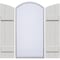Ekena Millwork Rustic 3 Board Joined Board-n-Batten Faux Wood Shutters w/Elliptical Arch Top, 16 1/8W x 44H, PR FBJ06E16X044RUF - alternate 1