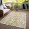 Homeroots 5' X 8' Gold And Ivory Animal Print Washable Indoor Outdoor Area Rug 600613 - alternate 5