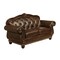 Homeroots 70in Espresso Faux Leather And Black Nailhead Love Seat 515738 - alternate 1