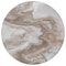 Homeroots 8' Taupe And Silver Round Abstract Washable Indoor Outdoor Area Rug 618348 - alternate 5