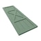 Ekena Millwork True Fit PVC Center X-Board Farmhouse Fixed Mount Shutters, Track Green , 18W x 32H, PR TFP107FH18X032TG - alternate 5