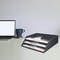 Acrimet Horizontal Triple File Folder Holder Organizer (Black Color) 860.4 - alternate 2