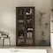 Manhattan Comfort Rivington 38in Bookcase Cabinet in Walnut BC005-BR - alternate 1