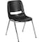Flash Furniture Stack Chair, Plastic, Black, 18" H RUT-18-BK-CHR-GG - alternate 1