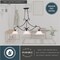 Vaxcel Monrovia 43.75-in Oil Rubbed Bronze 3-Light Linear Chandelier, Hanging Ceiling Island Pendant with White Glass H0259 - alternate 2