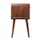 Homeroots 22" Brown Solid Wood One Drawer Nightstand 651476 - alternate 3