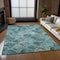 Homeroots 5' X 8' Teal Blue Aqua And Gray Abstract Washable Indoor Outdoor Area Rug 577692 - alternate 3