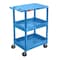 Luxor Flat Top and Tub Middle/Bottom Shelf Cart, 24" X 18", Utility Cart Shelf Style: Flush BUSTC211BU - alternate 1