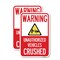 Signmission Warning Unauthorized Vehicles Crushed with Graphic, 12'' X 18'' 2 Signs, Heavy Gauge Aluminum, 2PK A-1218-2PACK-22709 - alternate 1