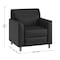Flash Furniture HERCULES Diplomat Black LeatherSoft Chair with Clean Line-Stitched Frame and Chrome Legs BT-827-1-BK-CHR-GG - alternate 4