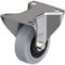 Zoro Select Rgd Plate Caster, Rubber, 3-1/8 in., 330 lb BX-POEV 80XR-SG - alternate 1