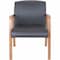 Lorell Guest Chair, Wood Back, 24 in W 26.6" L 33.3" H, Fixed, Bonded Leather Seat LLR20026 - alternate 1