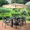 Leisuremod Chelsea Aluminum Outdoor Dining Table With 8 Chairs and Cushions, Light Grey CC20-T63BL-LGR6 - alternate 2