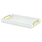 Homeroots 16in White Faux Shagreen Serving Tray With Handles 713551 - alternate 1