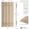 Ekena Millwork Rustic Four Board Spaced Board-n-Batten Rough Sawn Faux Wood Shutters, 23 1/2"W x 62"H SHUBSS23X62RSPR - alternate 5