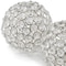 Homeroots Set of Two Clear And Silver Faux Crystal And Steel Decorative Orb Tabletop Sculptures, 2PK 373744 - alternate 2