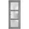Vdomdoors Front Exterior Prehung FiberGlass Door Frosted Glass / Manux 8552 Grey Ash / Transom Window / Offic MANUX8552EXD-SS-W36 x H80+14-Left-hand Inswing - alternate 1