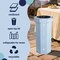 Happimess Fleur 25-Gallon Disposable Corrugated Cardboard Event Trash Can and Recycling Bin, Bridal Blue, 2PK HPM1301B-SET2 - alternate 3