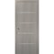 Sartodoors Modern Pocket Door, Planum 0020 Grey Oak, Kit Trims Rail Hardware, Solid Wood Interior Bedroom Slid PLANUM0020PD-SD-36 - alternate 1