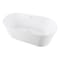 Kingston Brass 54" Acrylic Oval Double Ended Freestanding Tub with Drain, Glossy White VTOV543023 - alternate 1