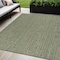 Homeroots 5' X 7' Green Geometric Indoor Outdoor Area Rug 572783 - alternate 1