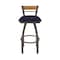 Holland Bar Stool Co Revelle 30in Swivel Bar Stool with Bronze Finish, Medium Back and Canter Twilight Seat 881 - alternate 4