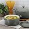 Megachef 2.7 Quart Round Enameled Cast Iron Casserole in Gradient Gray 750124512M - alternate 4