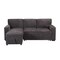 Homeroots 92" Dark Gray Upholstered Sleeper USB Sleeper Sofa With Toss Pillow 559225 - alternate 1