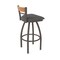 Holland Bar Stool Co Revelle 30in Swivel Bar Stool with Bronze Finish, Medium Back and Graph Coal Seat 881 - alternate 3