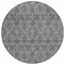 Homeroots 8' Gray Silver And Charcoal Round Floral Washable Indoor Outdoor Area Rug 582274 - alternate 4