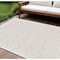 Homeroots 12' X 15' Ivory And White Geometric Indoor Outdoor Area Rug 551514 - alternate 1