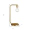 Homeroots 20" Brass Metal Desk Table Lamp 524502 - alternate 3