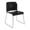 Flash Furniture HERCULES Kenai Black Office Reception Stack Chair with Contoured Backrest and Chrome Sled Base RUT-239AN-BK-CHR-GG - alternate 1