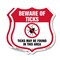Signmission Beware Of Ticks Shield Sign Ticks May Be, 6 inch X 6 inch, Plastic Sign, 2PK SHI-P-2PACK-6-362 - alternate 1