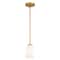 Vaxcel Shelby Gold Brass Transitional Mini Pendant Ceiling Light White Glass P0427 - alternate 1