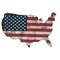 Homeroots USA Americana 27" X 19" Blue Red And White Wood Hanging Wall Decor 635993 - alternate 1