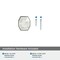Amerock Carrione 1-5/8 inch 41mm Length Marble White/Satin Nickel Cabinet Knob BP36638MWG10 - alternate 3