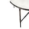 Homeroots 36" White And Brown Genuine Marble And Aluminum Round Coffee Table 565093 - alternate 3