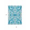 Homeroots 8' X 10' Turquoise And Ivory Damask Washable Indoor Outdoor Area Rug 614470 - alternate 3