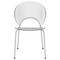 Leisuremod Opulent Modern Plastic Dining Side Chair with Chrome Metal Legs in Clear, 2PK OC20CL2 - alternate 2