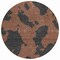 Homeroots 8' Chocolate And Charcoal Round Abstract Washable Indoor Outdoor Area Rug 614523 - alternate 3
