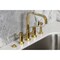 Kingston Brass Bridge Kitchen Faucet with Brass Sprayer, Brushed Brass KS8257DLBS - alternate 4