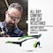 Jackson Safety Maxview+, Safety Glasses, Anti-Fog & Anti-Scratch, Clear Lens, Black/Green Frame, Half-Frame 60000 - alternate 3