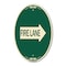 Signmission Fire Lane Right Arrow, 12 Inch X 18 Inch Architectural Oval, Heavy Gauge Aluminum A-OV-G-1218-24391 - alternate 1