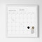 Martha Stewart Everette 18in. x 18in. Magnetic Calendar Dry Erase Board w/Wht Frame, w/Dry Erase Mrkr and 2 Mgnts BR-PM-MWP-4545-WT-MS - alternate 4