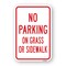 Signmission No Parking On Grass Or Sidewalk, Heavy-Gauge Aluminum, 18" x 24", A-1824-25019 A-1824-25019 - alternate 1